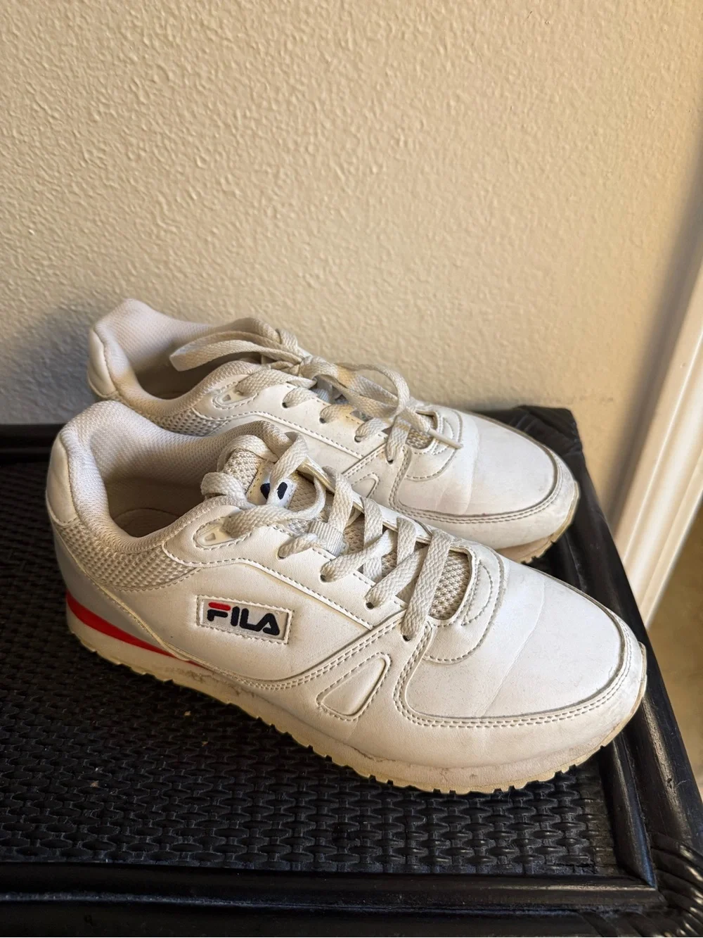 FILA White Low-Top Athletic Sneakers